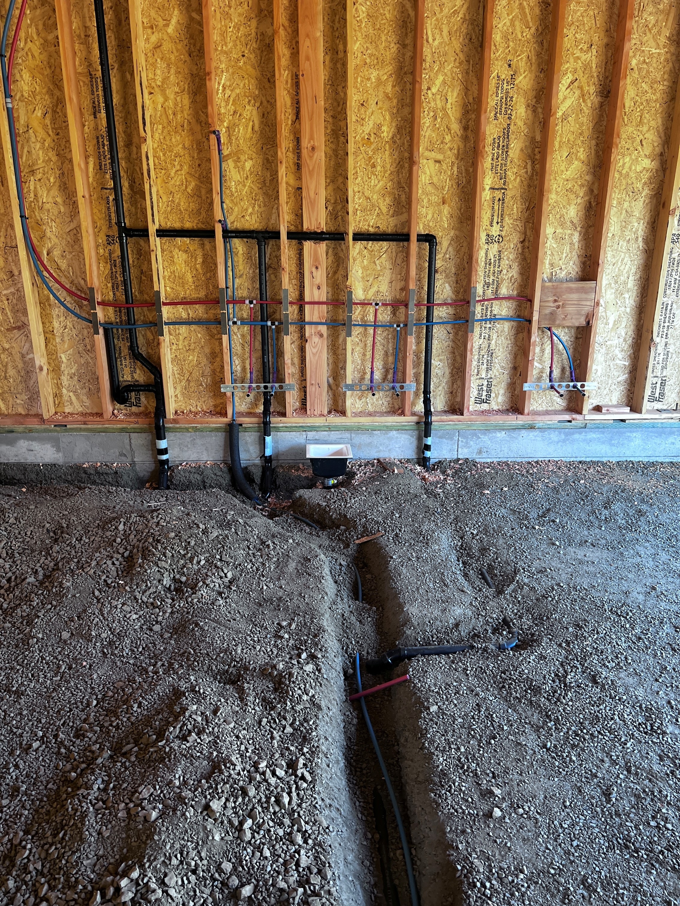 Modern bathroom remodel with new plumbing fixtures