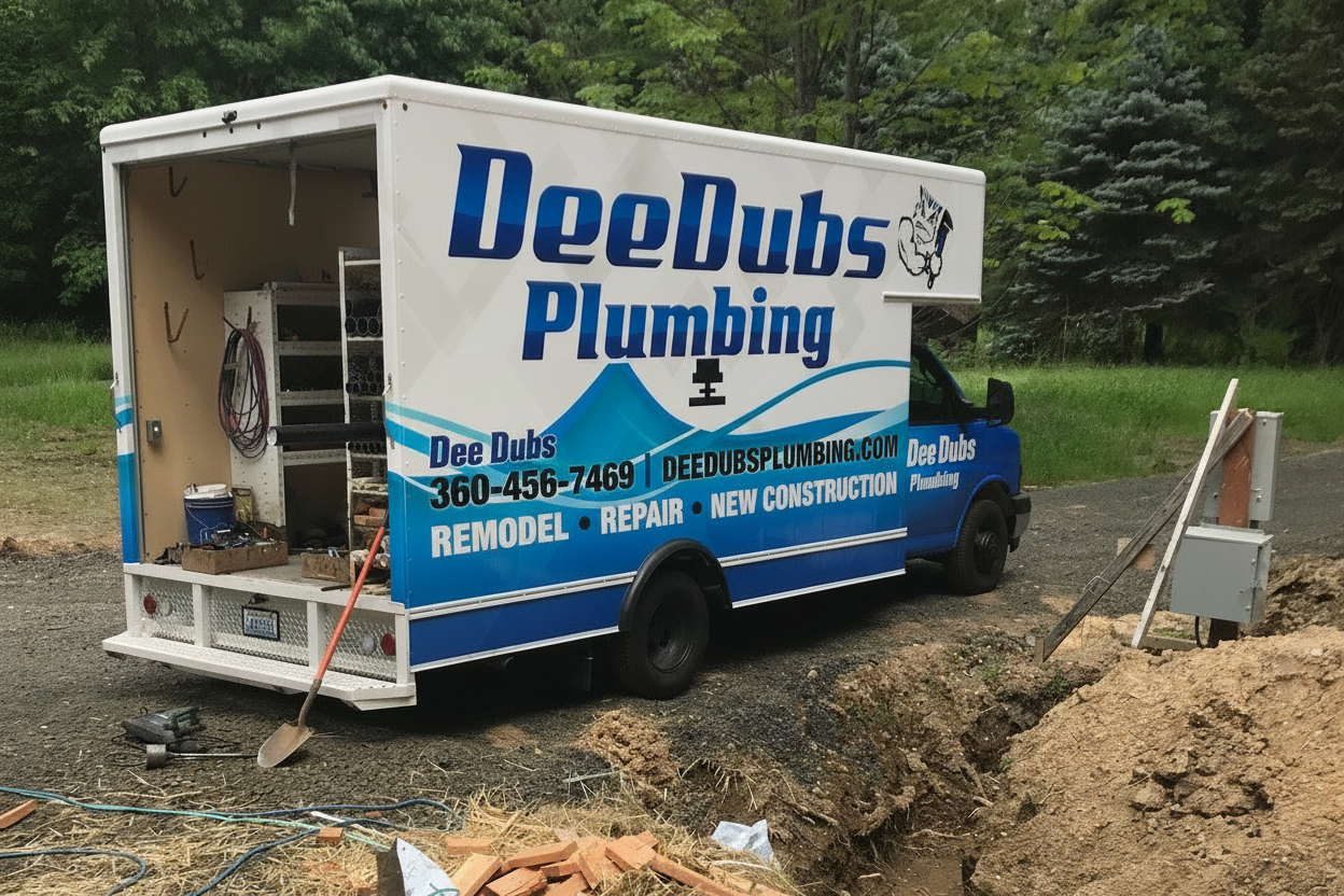 Dee Dubs Plumbing fleet trucks